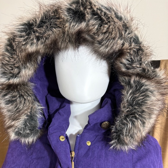 Studio Works Hooded Jacket Coat with Removal Hood with Fur Trim size S - Picture 4 of 14